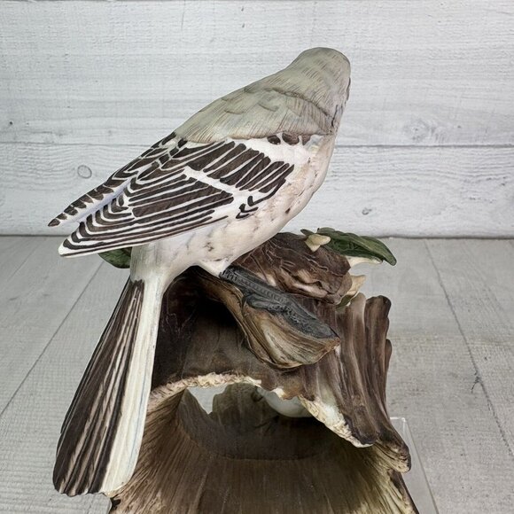 Vintage Masterpiece By Homco MOCKINGBIRD & CHICK Mother Baby Porcelain Figurine - Picture 5 of 16